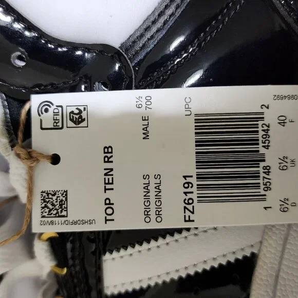 NIB Adidas Originals Top Ten RB Patent Leather Mens Size 7 - Picture 9 of 10